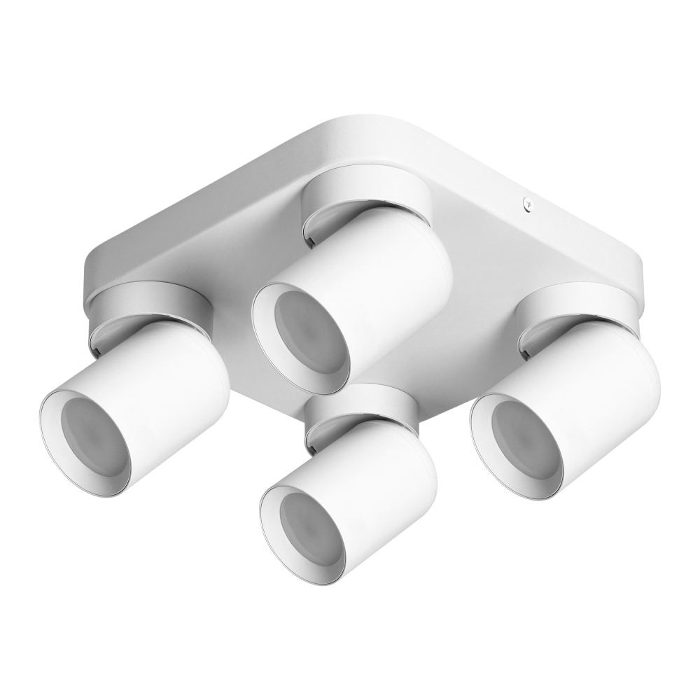 MALTA SP 4, wall and ceiling light, GU10 max. 4x12W, IP20, white, square base